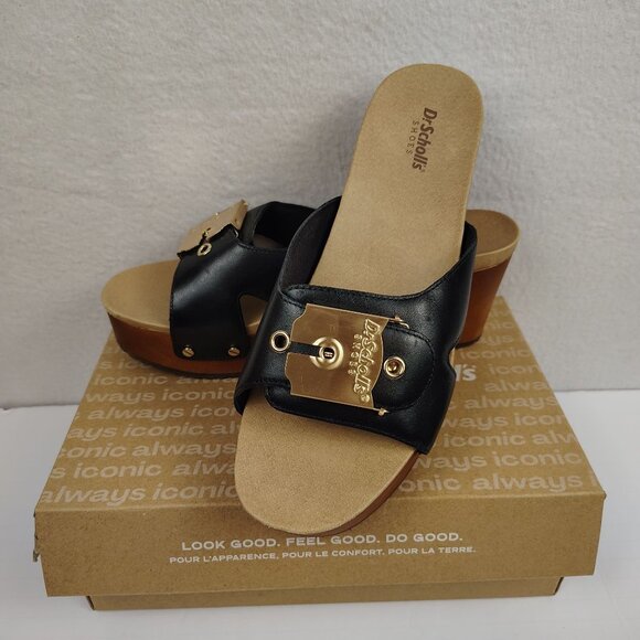 Dr Scholl's Shoes - Dr. Scholl's Original Max Too Platform Leather Sandal Womens 9